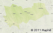 Physical Map of Lomela, lighten