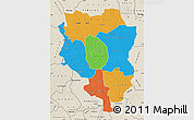 Political Map of Sankuru, shaded relief outside