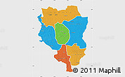 Political Map of Sankuru, single color outside