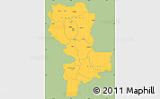 Savanna Style Simple Map of Kasai-Oriental, single color outside