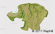 Satellite 3D Map of Kinshasa, cropped outside