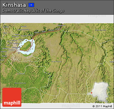 Satellite 3D Map of Kinshasa