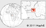 Blank Location Map of Kinshasa