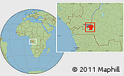 Savanna Style Location Map of Kinshasa