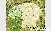 Physical Map of Kinshasa, satellite outside