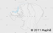 Silver Style Map of Kinshasa, single color outside