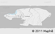 Gray Panoramic Map of Kinshasa, single color outside