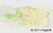 Physical Panoramic Map of Kinshasa, lighten