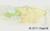 Physical Panoramic Map of Kinshasa, lighten