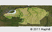 Satellite Panoramic Map of Kinshasa, darken