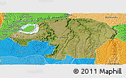 Satellite Panoramic Map of Kinshasa, political outside