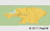 Savanna Style Panoramic Map of Kinshasa, single color outside