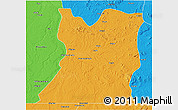 Political 3D Map of Kasongo