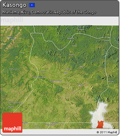 Satellite 3D Map of Kasongo