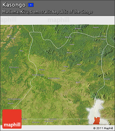 Satellite 3D Map of Kasongo