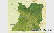 Satellite 3D Map of Kasongo, physical outside