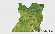 Satellite 3D Map of Kasongo, single color outside