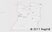 Silver Style 3D Map of Kasongo, single color outside