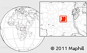 Blank Location Map of Kasongo