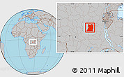 Gray Location Map of Kasongo