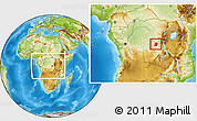 Physical Location Map of Kasongo, within the entire country