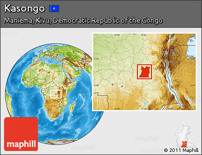 Physical Location Map of Kasongo