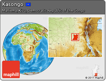 Physical Location Map of Kasongo