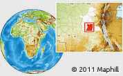 Physical Location Map of Kasongo, highlighted parent region