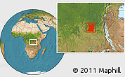 Satellite Location Map of Kasongo