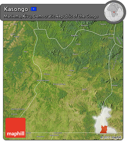 Satellite Map of Kasongo