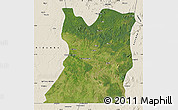 Satellite Map of Kasongo, shaded relief outside