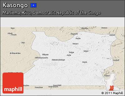 Classic Style Panoramic Map of Kasongo