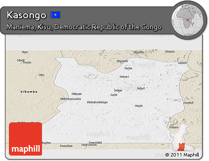 Classic Style Panoramic Map of Kasongo