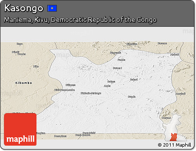 Classic Style Panoramic Map of Kasongo