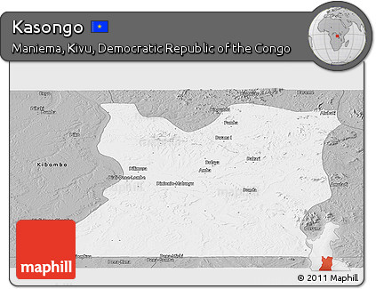 Gray Panoramic Map of Kasongo