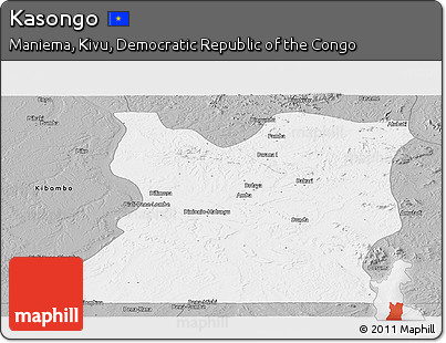 Gray Panoramic Map of Kasongo