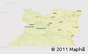 Physical Panoramic Map of Kasongo, cropped outside