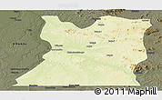Physical Panoramic Map of Kasongo, darken