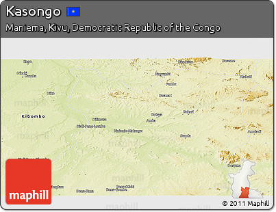 Physical Panoramic Map of Kasongo