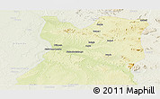 Physical Panoramic Map of Kasongo, lighten