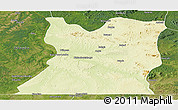Physical Panoramic Map of Kasongo, satellite outside
