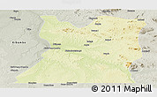 Physical Panoramic Map of Kasongo, semi-desaturated