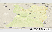Physical Panoramic Map of Kasongo, shaded relief outside
