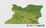 Satellite Panoramic Map of Kasongo, cropped outside