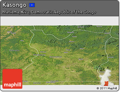 Satellite Panoramic Map of Kasongo