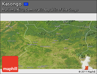 Satellite Panoramic Map of Kasongo