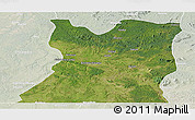 Satellite Panoramic Map of Kasongo, lighten
