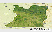 Satellite Panoramic Map of Kasongo, physical outside