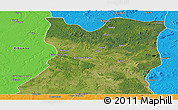 Satellite Panoramic Map of Kasongo, political outside