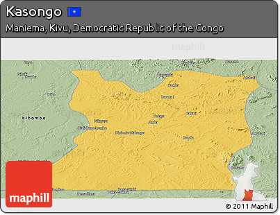 Savanna Style Panoramic Map of Kasongo